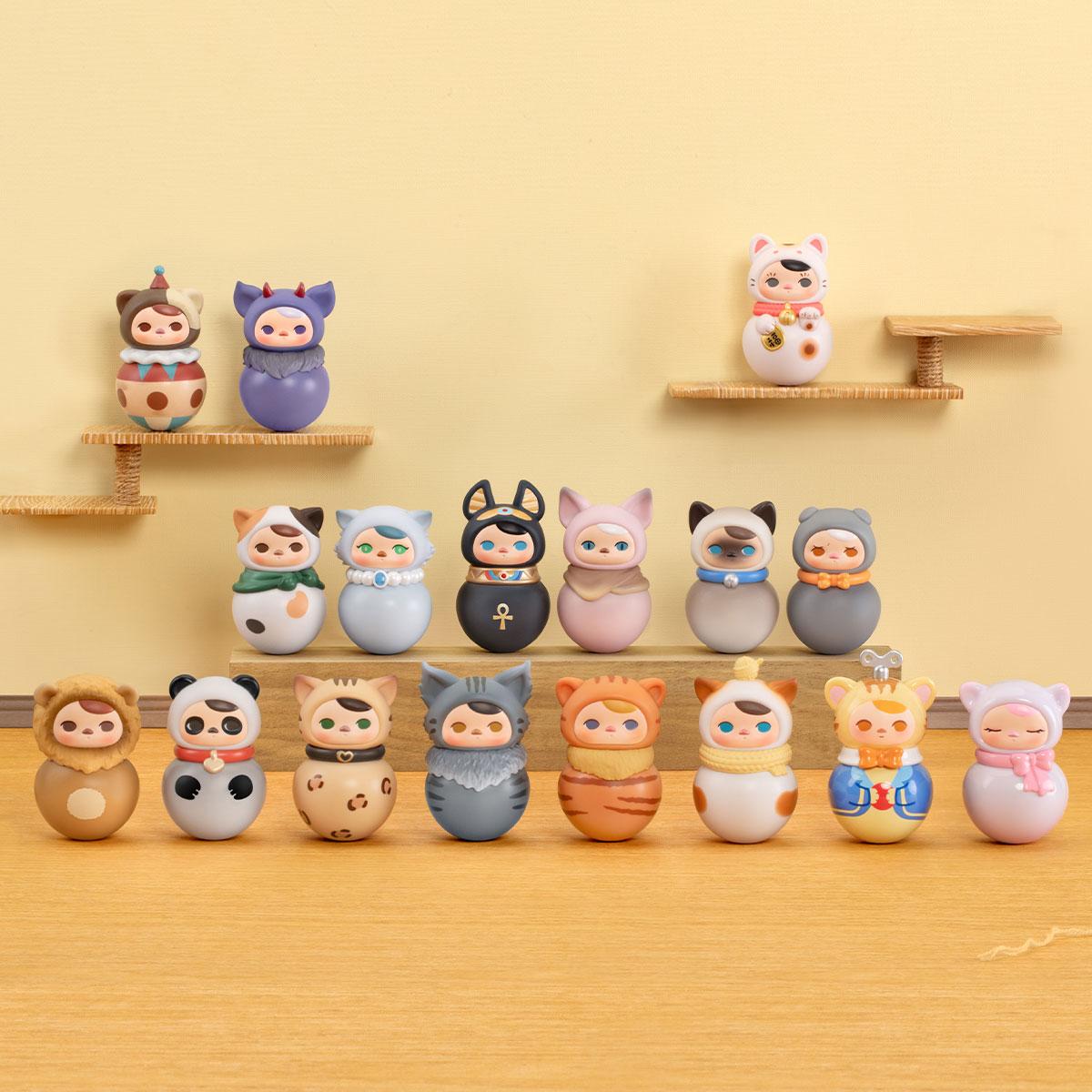 PUCKY Roly Poly Kitty Series Figures cute tumbler Ornaments Figure blind box toys