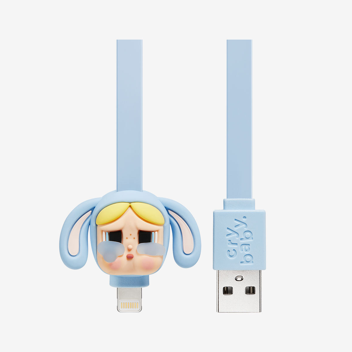 CRYBABY * Powerpuff Girls Series-Cable Blind Box CRYBABY x Flying Girl Police Series Data cable phone charging cable Trendy toy peripheral gifts type-C iphone