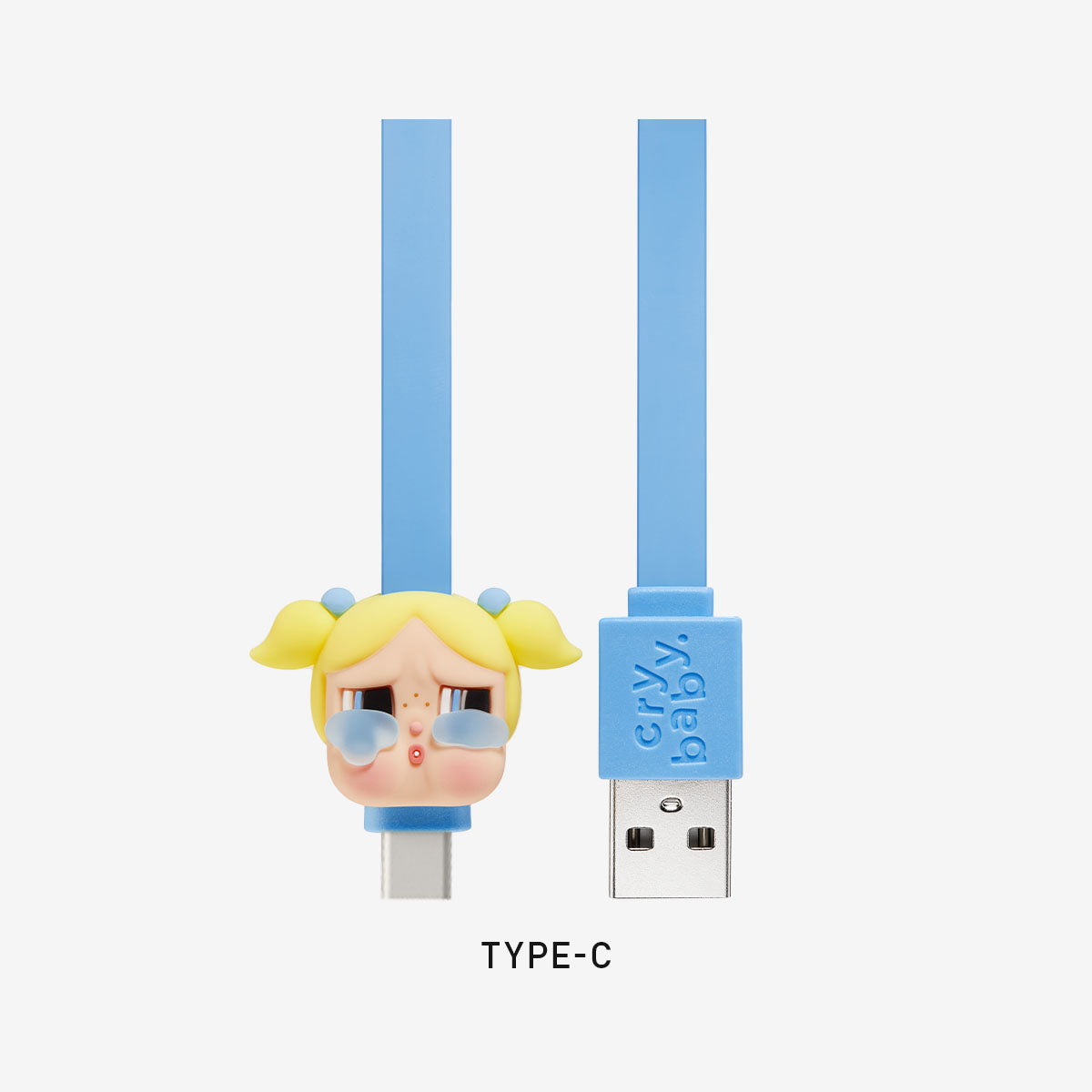 CRYBABY * Powerpuff Girls Series-Cable Blind Box CRYBABY x Flying Girl Police Series Data cable phone charging cable Trendy toy peripheral gifts type-C iphone