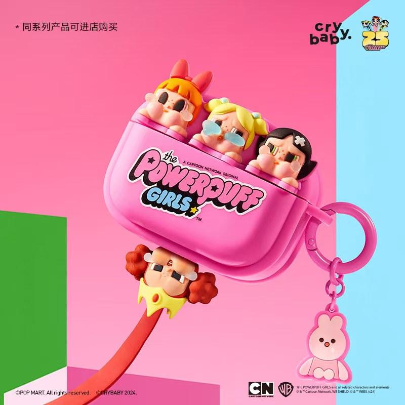 CRYBABY * Powerpuff Girls Series-Cable Blind Box CRYBABY x Flying Girl Police Series Data cable phone charging cable Trendy toy peripheral gifts type-C iphone