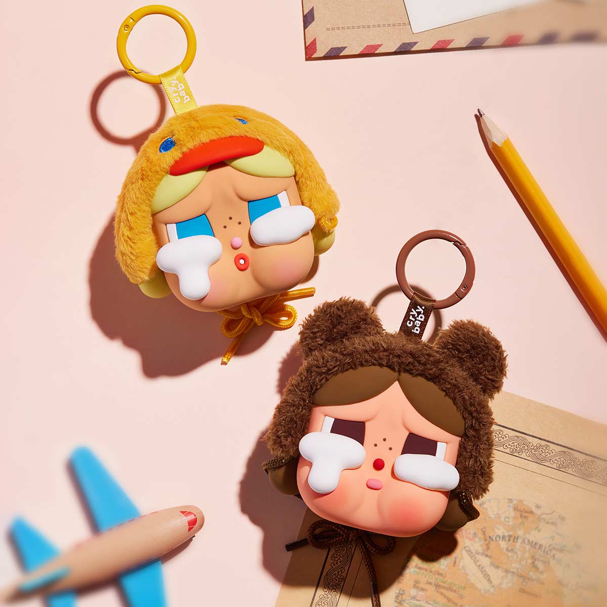 CRYBABY Crying Again Series-Earphone Case CRYBABY Tear Factory Series Earphone Bag Plush toys