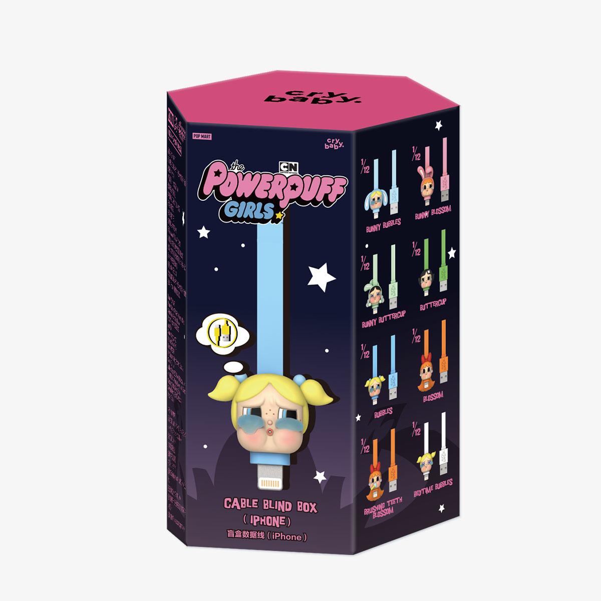 CRYBABY * Powerpuff Girls Series-Cable Blind Box CRYBABY x Flying Girl Police Series Data cable phone charging cable Trendy toy peripheral gifts type-C iphone
